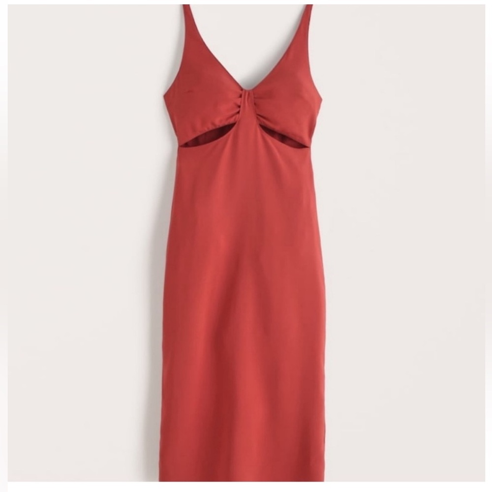 NWT Abercrombie & Fitch Orange Burnt Midi Dress